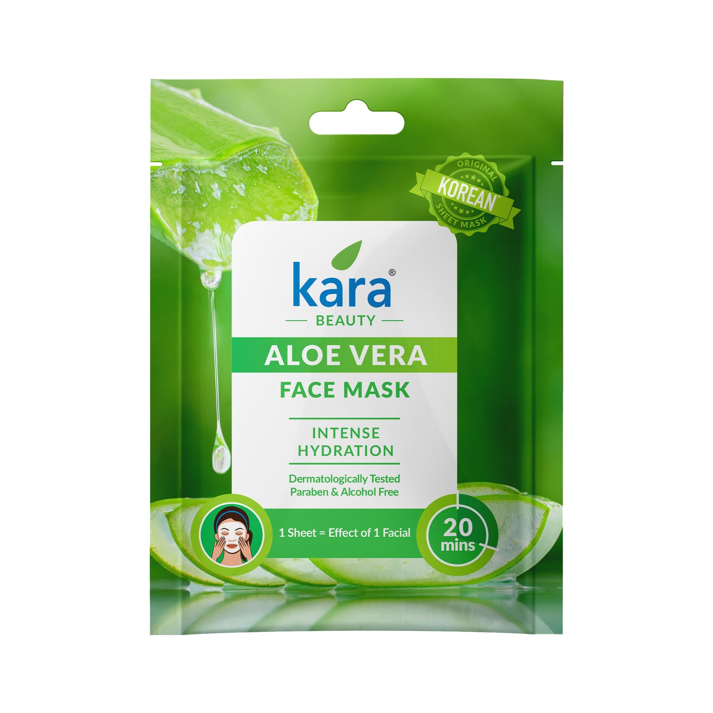 Face Mask Sheet Aloe Vera Intense Hydration 1 N