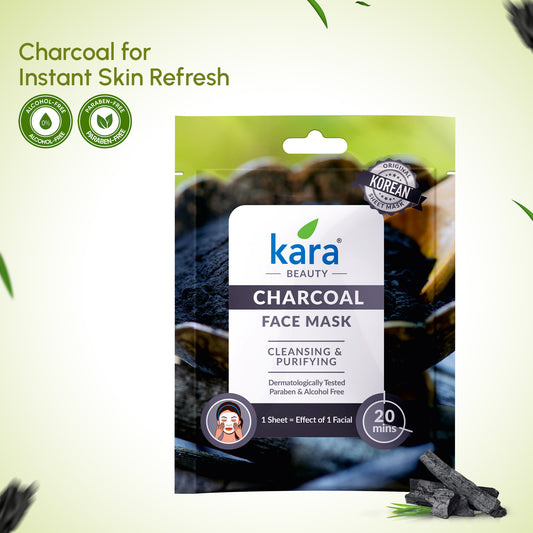 Face Mask Sheet Charcoal Cleansing & Purifying (Pack of 6)