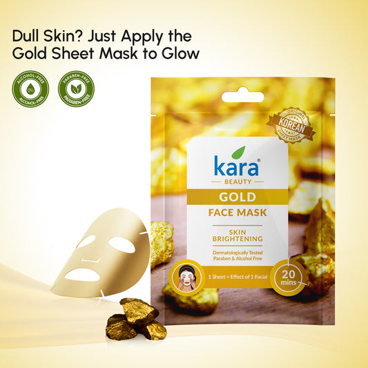 Face Mask Sheet Gold Skin Brightening (Pack of 6)