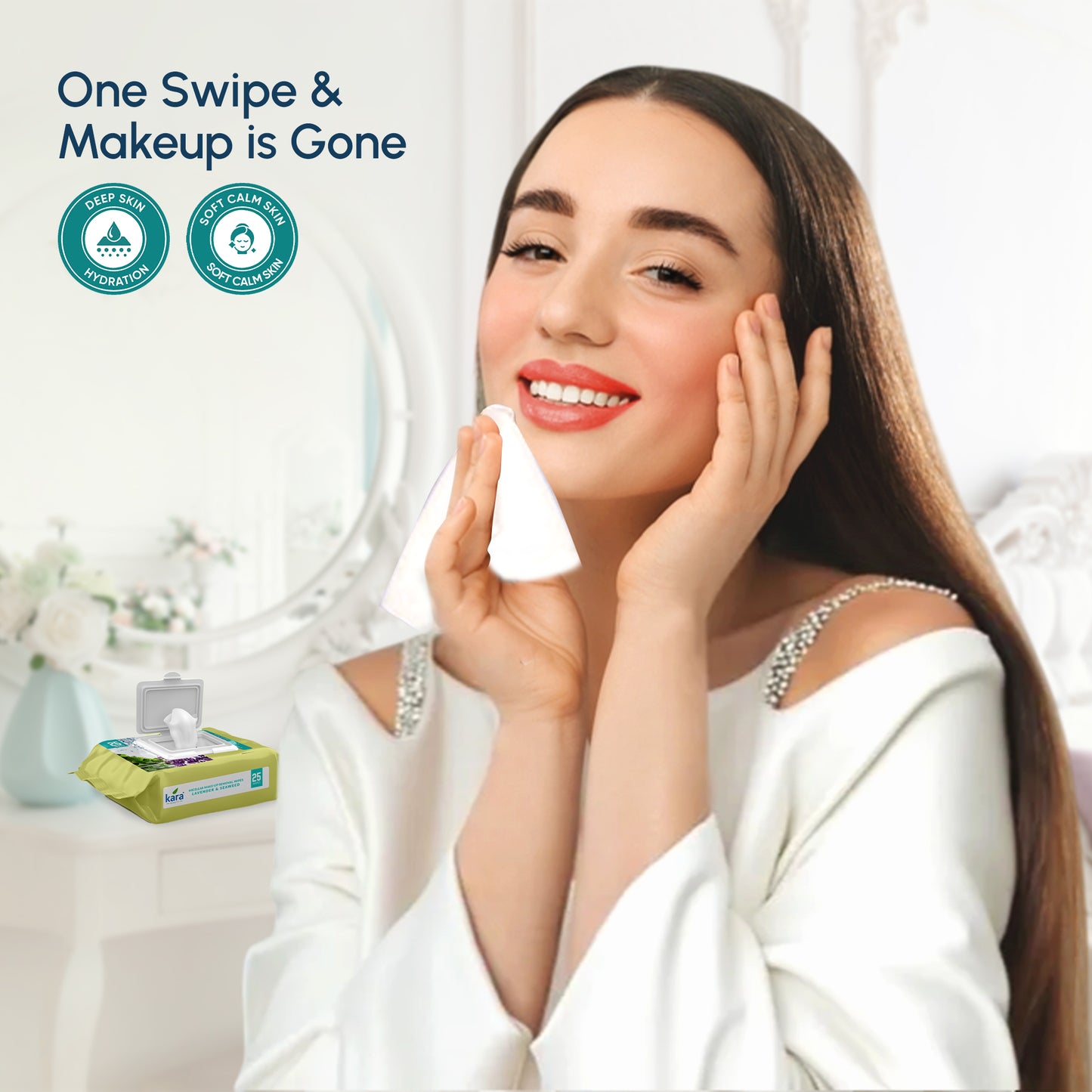 Lavender & Seaweed Makeup Removal Wipes 25 Pulls