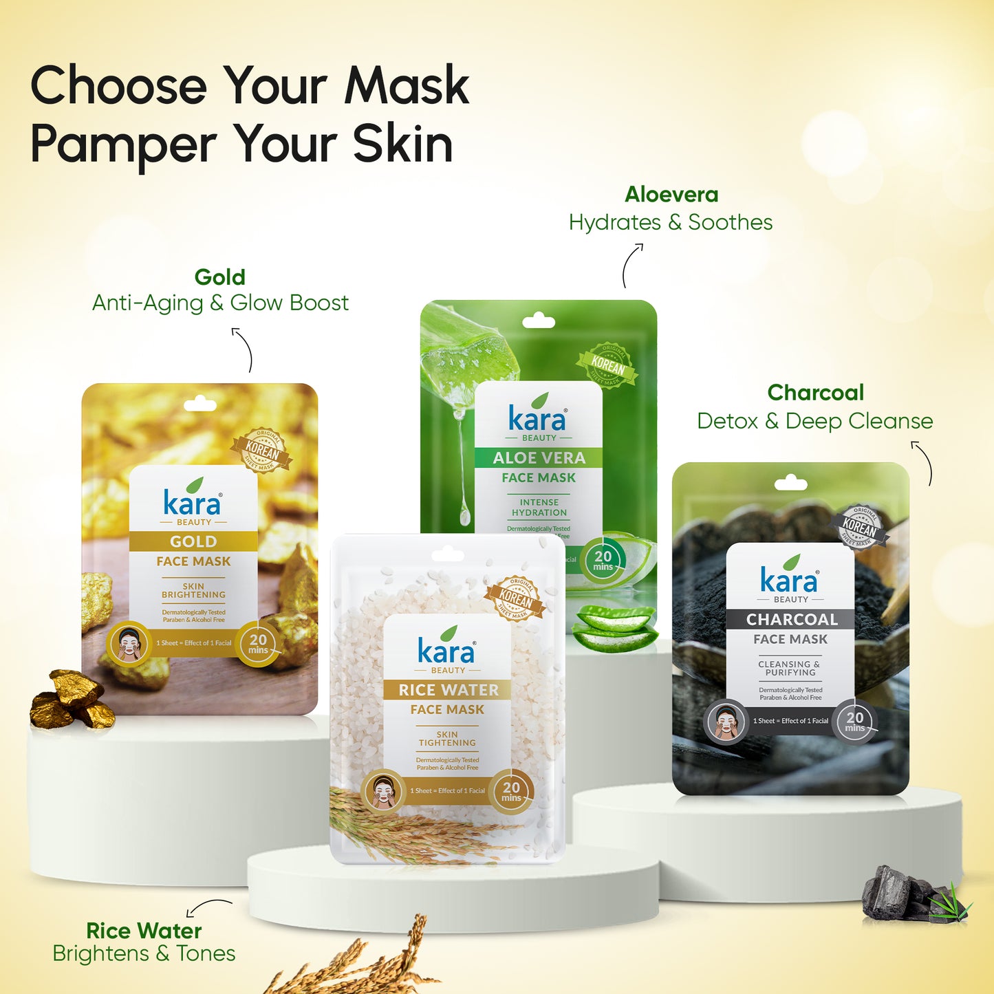 Face Mask Sheet Gold Skin Brightening 1 N