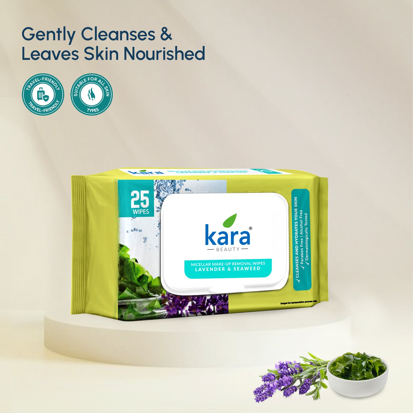 Lavender & Seaweed Makeup Removal Wipes 25 Pulls