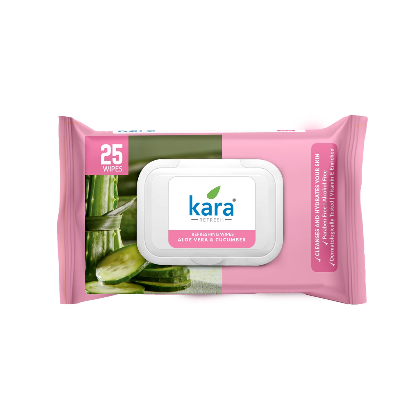 Aloe Vera & Cucumber Facial Wet Wipes 25 Pulls