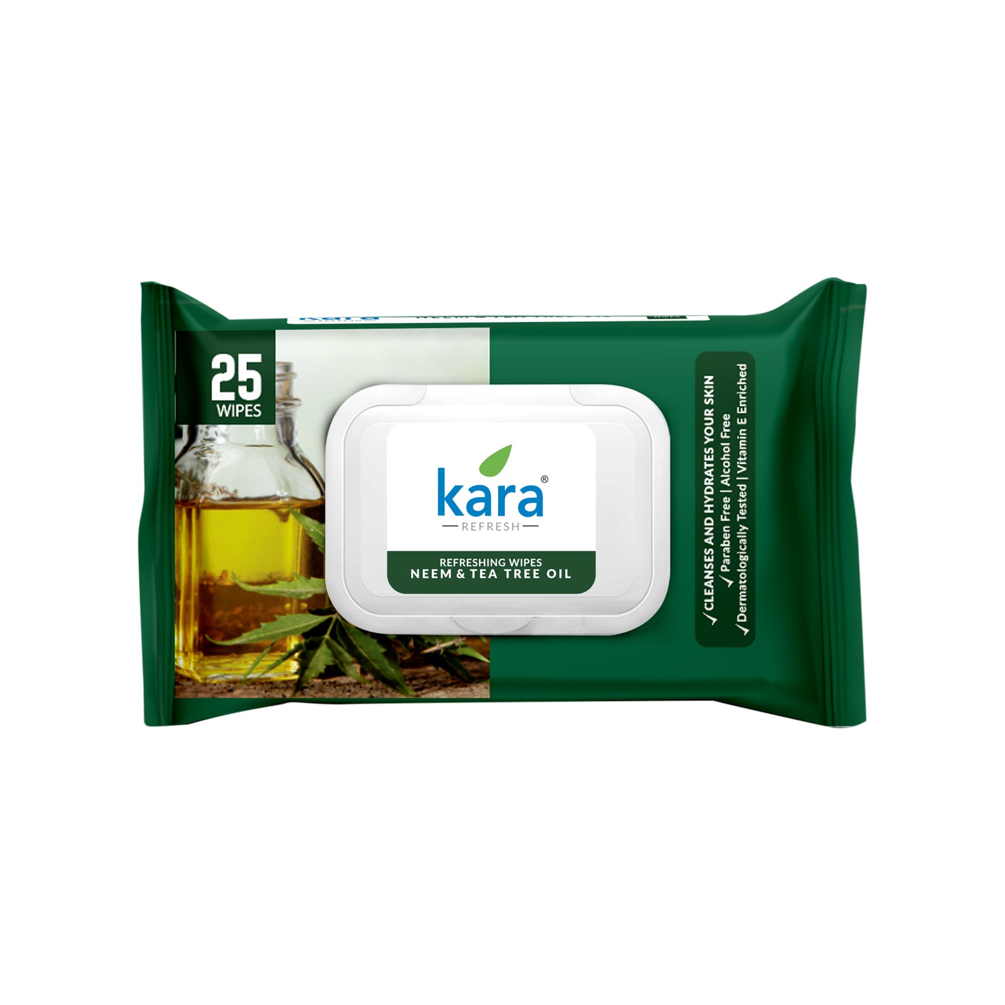 Neem & Tea Tree Oil Facial Wet Wipes 25 Pulls