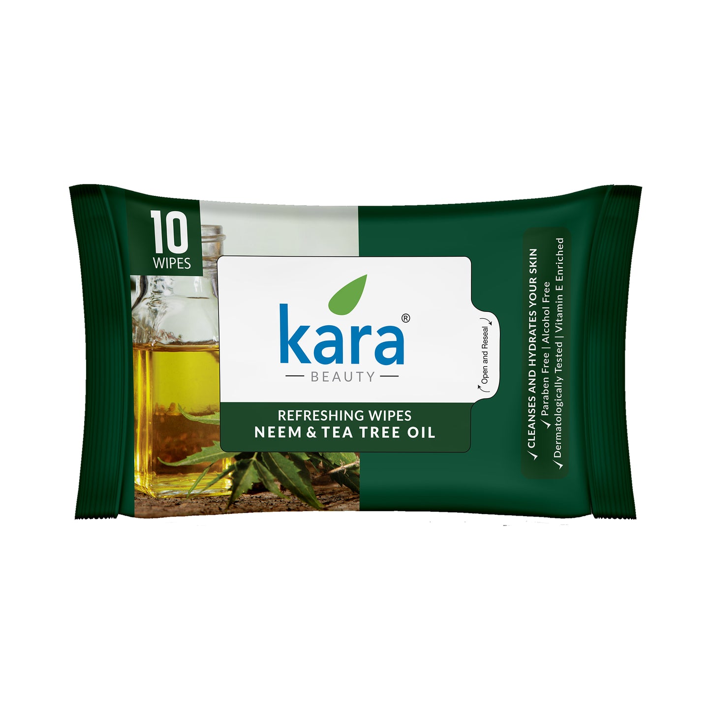 Neem & Tea Tree Oil Facial Wet Wipes 10 Pulls