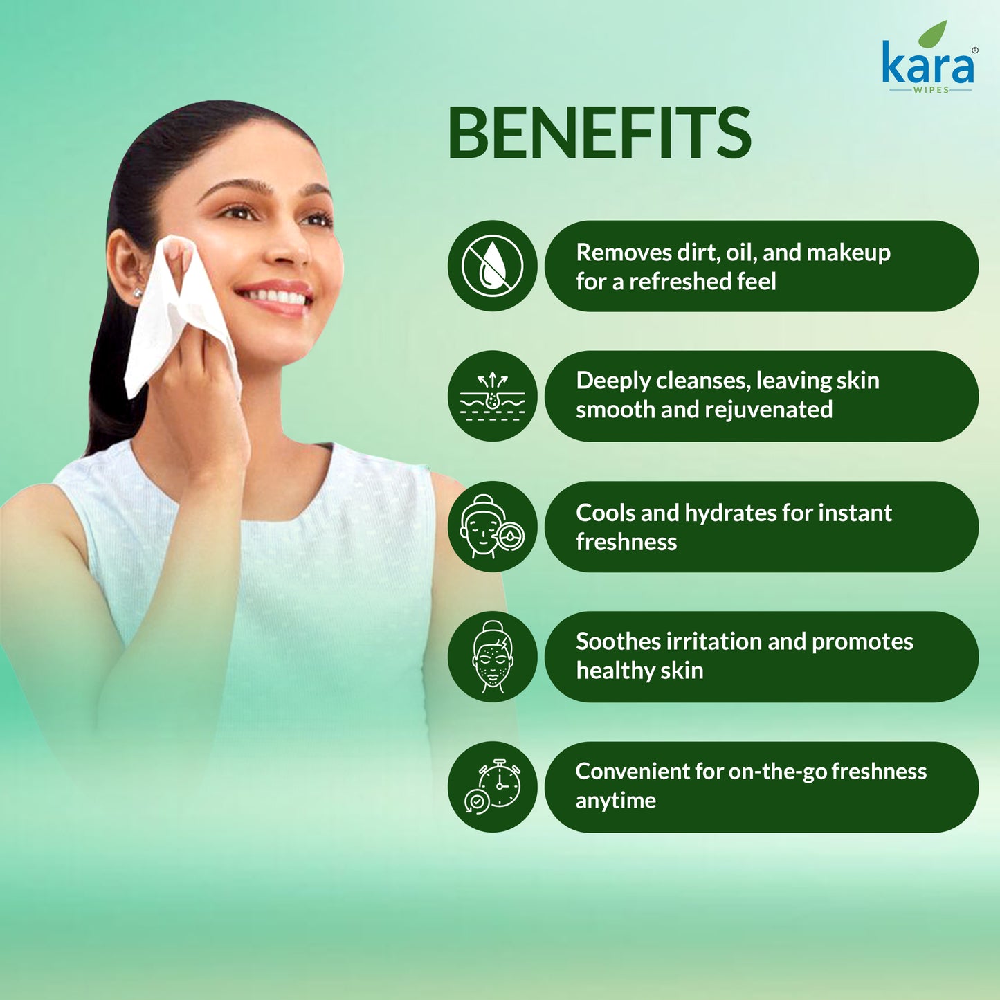 Neem & Tea Tree Oil Facial Wet Wipes 10 Pulls