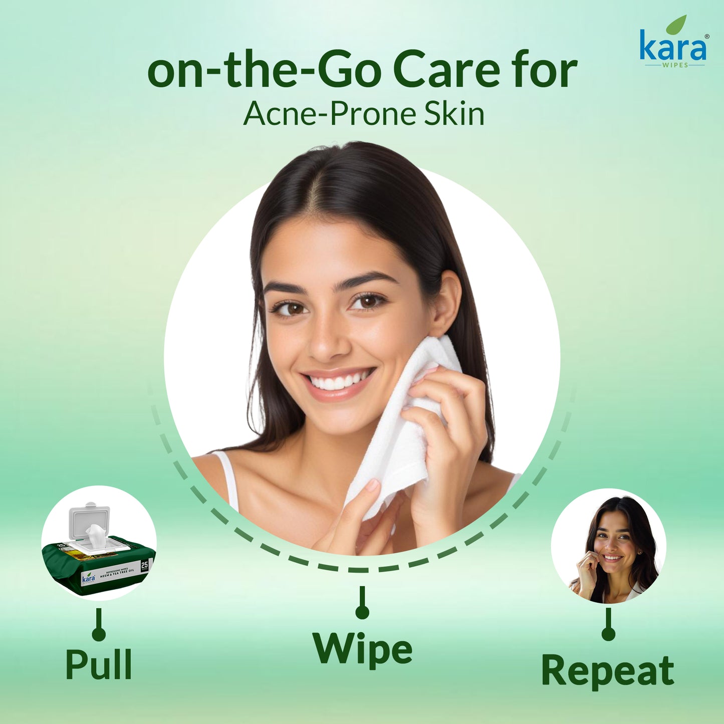 Neem & Tea Tree Oil Facial Wet Wipes 25 Pulls