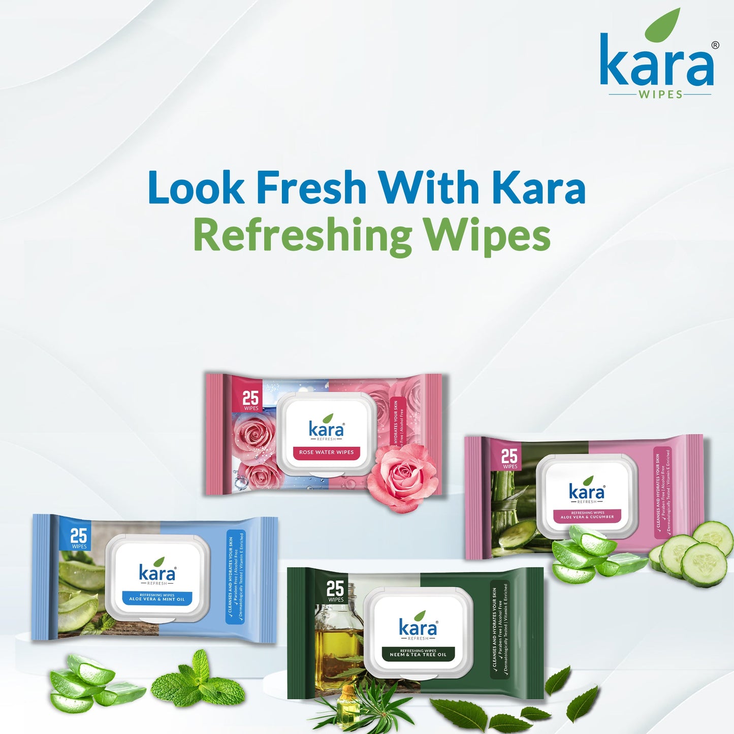 Aloe Vera & Cucumber Facial Wet Wipes 25 Pulls