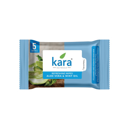 Aloe Vera & Mint Oil Facial Wet Wipes 5 Pulls (Pack of 20)
