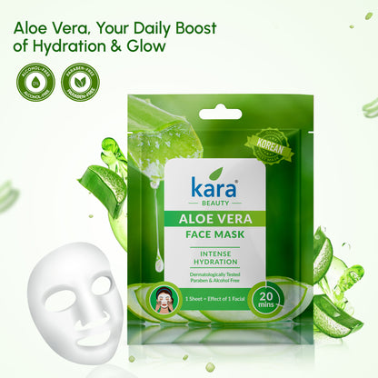 Face Mask Sheet Aloe Vera Intense Hydration 1 N