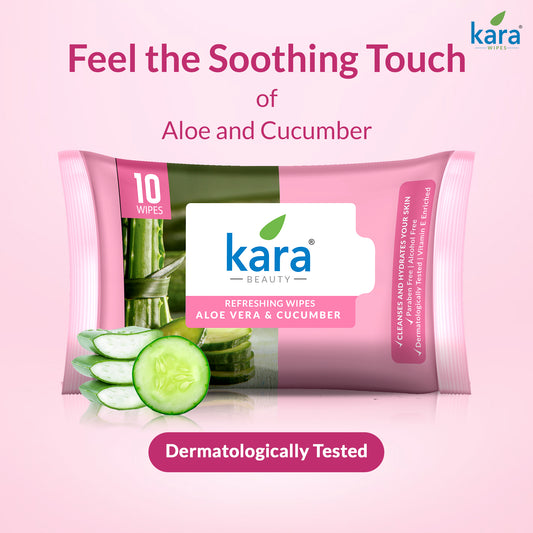 Aloe Vera & Cucumber Facial Wet Wipes 10 Pulls