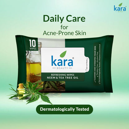 Neem & Tea Tree Oil Facial Wet Wipes 10 Pulls