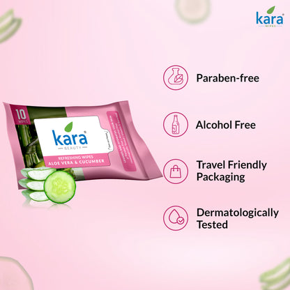 Aloe Vera & Cucumber Facial Wet Wipes 10 Pulls