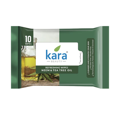 Neem & Tea Tree Oil Facial Wet Wipes 10 Pulls