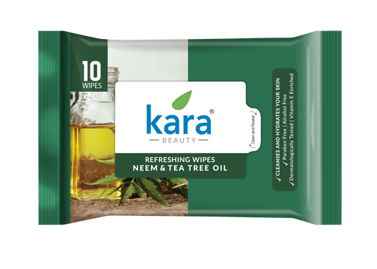 Kara Refreshing Wipes, Neem and Tea Tree Oil