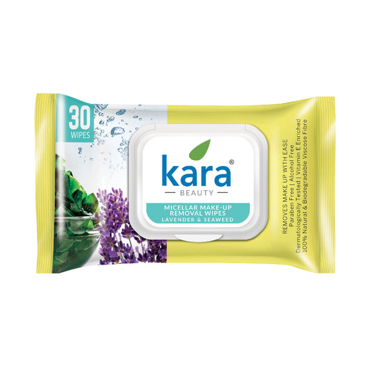Kara Makeup Remover Wipes, Lavender and Seaweed